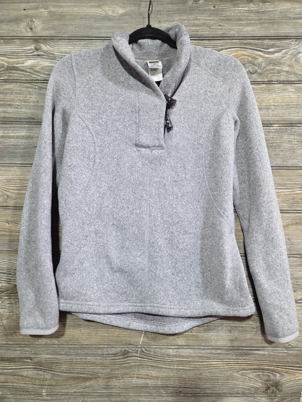 The North Face Women's M Gray Heather Sweater Fleece Toggle Pullover